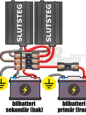 Strömkabelkit 2 bat 2 amp
