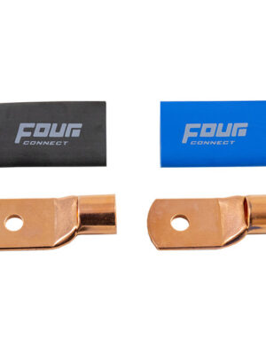 FOUR Connect STAGE3 OFC M8 Ring Terminal 70-100mm2, 1x Blå + 1x Svart