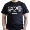 DD T-shirt love,peace,bass storlek XL