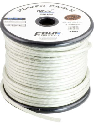 FOUR Connect STAGE3 10mm2 Satin Silver S-TOFC strömkabel
