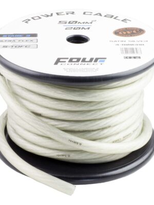 FOUR Connect STAGE3 50mm2 Satin silver S-TOFC strömkabel