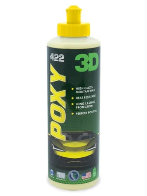 3D 422 Poxy High gloss Montan Butter Car Wax 8oz/236 ml