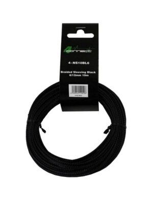 4Connect 4-NS10BL6 Svart Nylonstrumpa 6/12mm 10m
