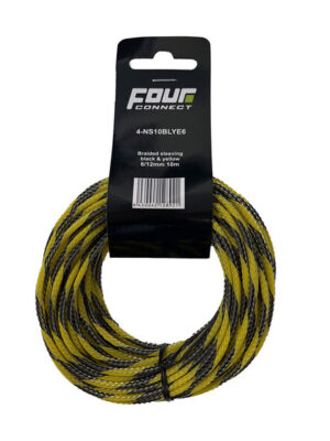FOUR Connect 4-NS10BLYE6 Nylonsock Black/Yellow 6/12mm 10m